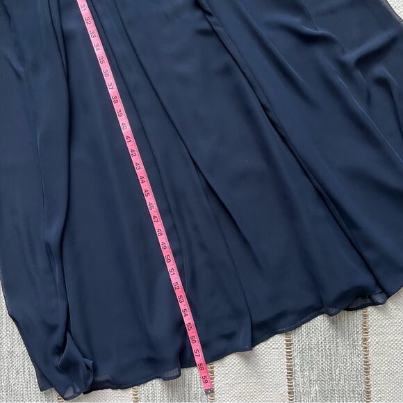 Jenny Yoo Collection Navy Blue Sleeveless Cut-Out Back Maxi Gown Women’s Size 2 - Picture 6 of 10